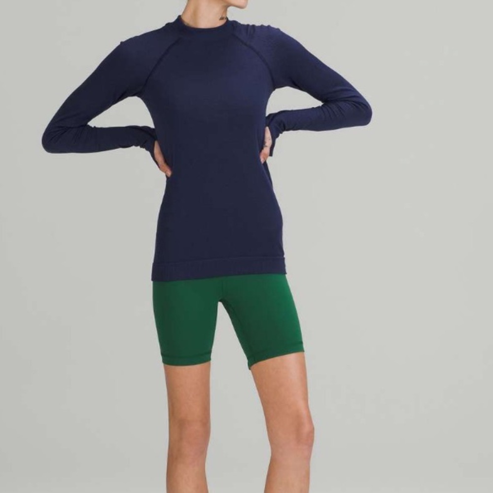 Lululemon Keep the Heat Thermal Long Sleeve Shirt Night Sea Size Medium